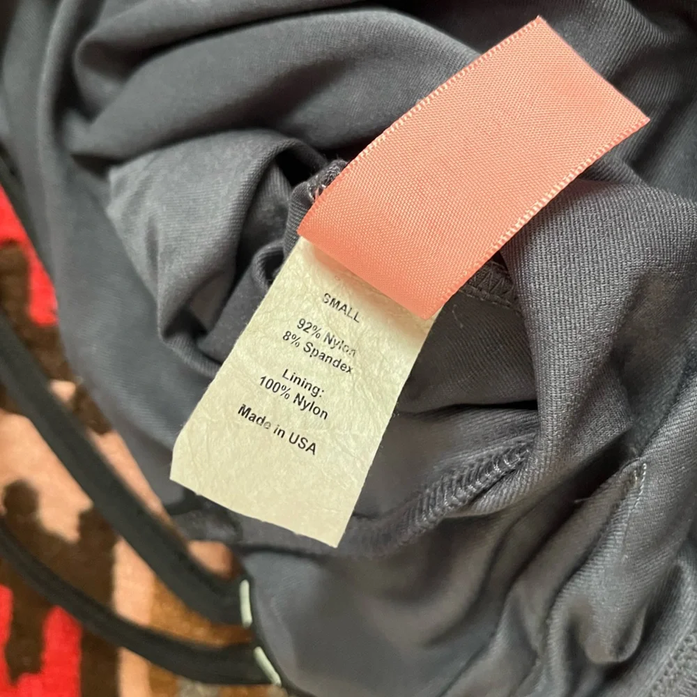 Gaynor Minden charcoal gray strappy ballet leotard XS/S - Picture 5 of 5